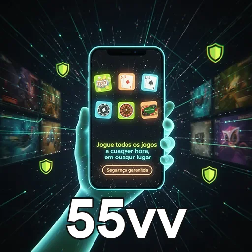 Imagem de um smartphone exibindo site de cassino móvel, destacando acesso total no celular